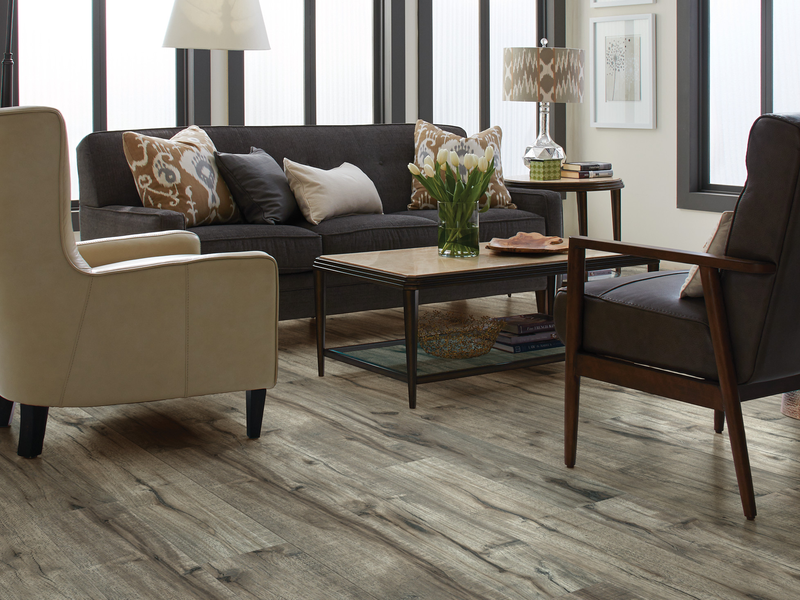 Living room with laminate flooring